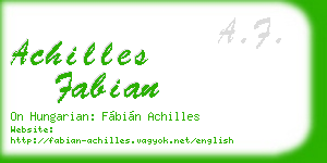 achilles fabian business card